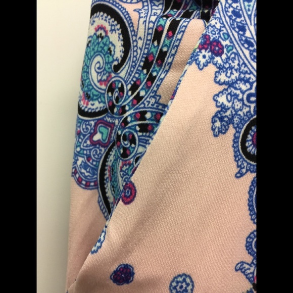 NWT Express Blue Paisley Track Pants - Picture 9 of 12
